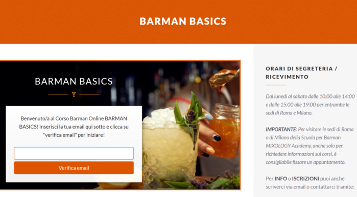 Accesso Barman Basics