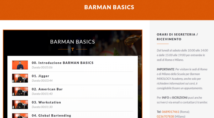 Accesso Barman Basics