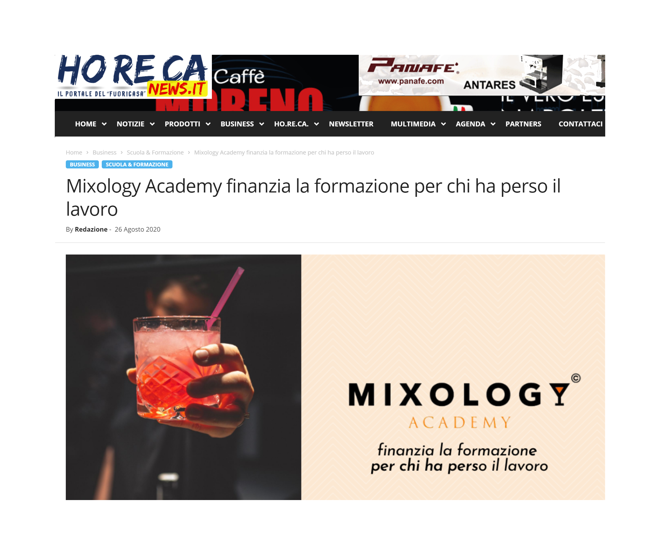 HorecaNews su Mixology Academy